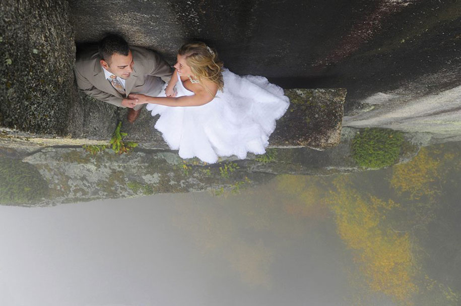 Фотография: На краю: новое слово в экстремальной свадебной фотографии №4 - BigPicture.ru