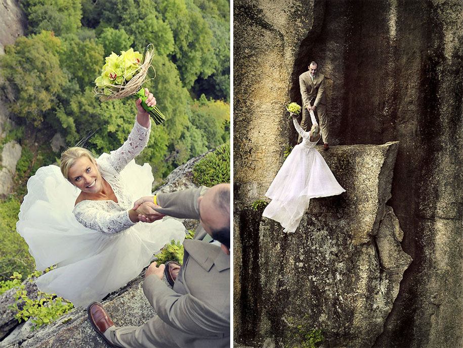Фотография: На краю: новое слово в экстремальной свадебной фотографии №9 - BigPicture.ru