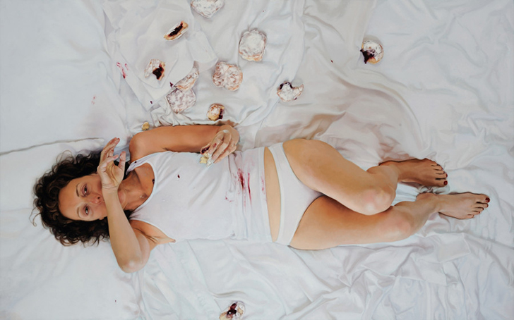 На картинах Ли Прайс обнаженные женщины поглощают еду №9 - BigPicture.ru