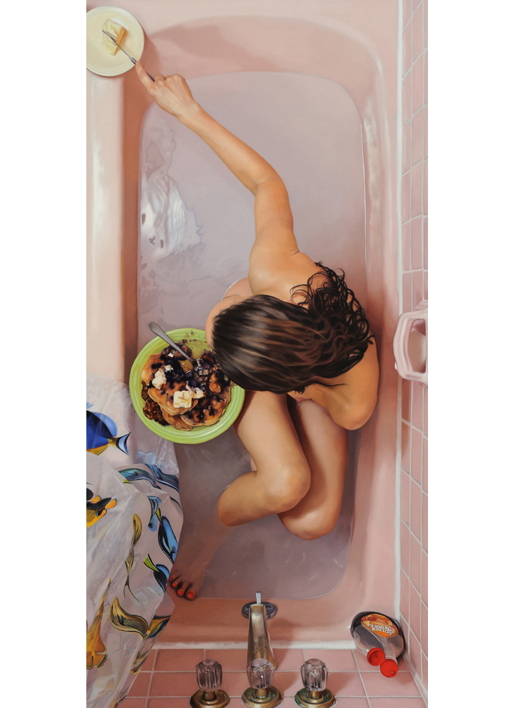 На картинах Ли Прайс обнаженные женщины поглощают еду №8 - BigPicture.ru