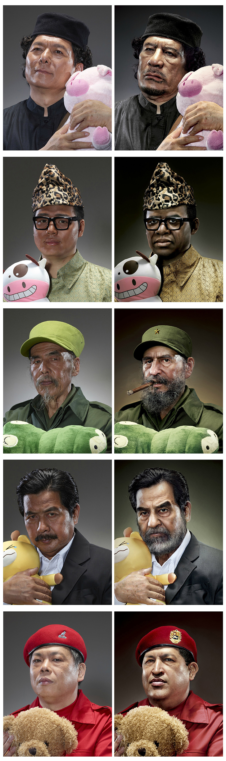 Фотография: Портреты мировых диктаторов, обнимающих мягкие игрушки №7 - BigPicture.ru