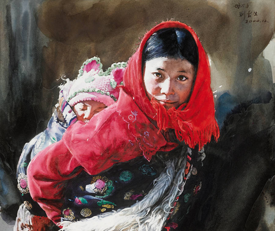 Фотография: Сказочный Тибет в реалистичных акварелях Лю Йуньшена №15 - BigPicture.ru