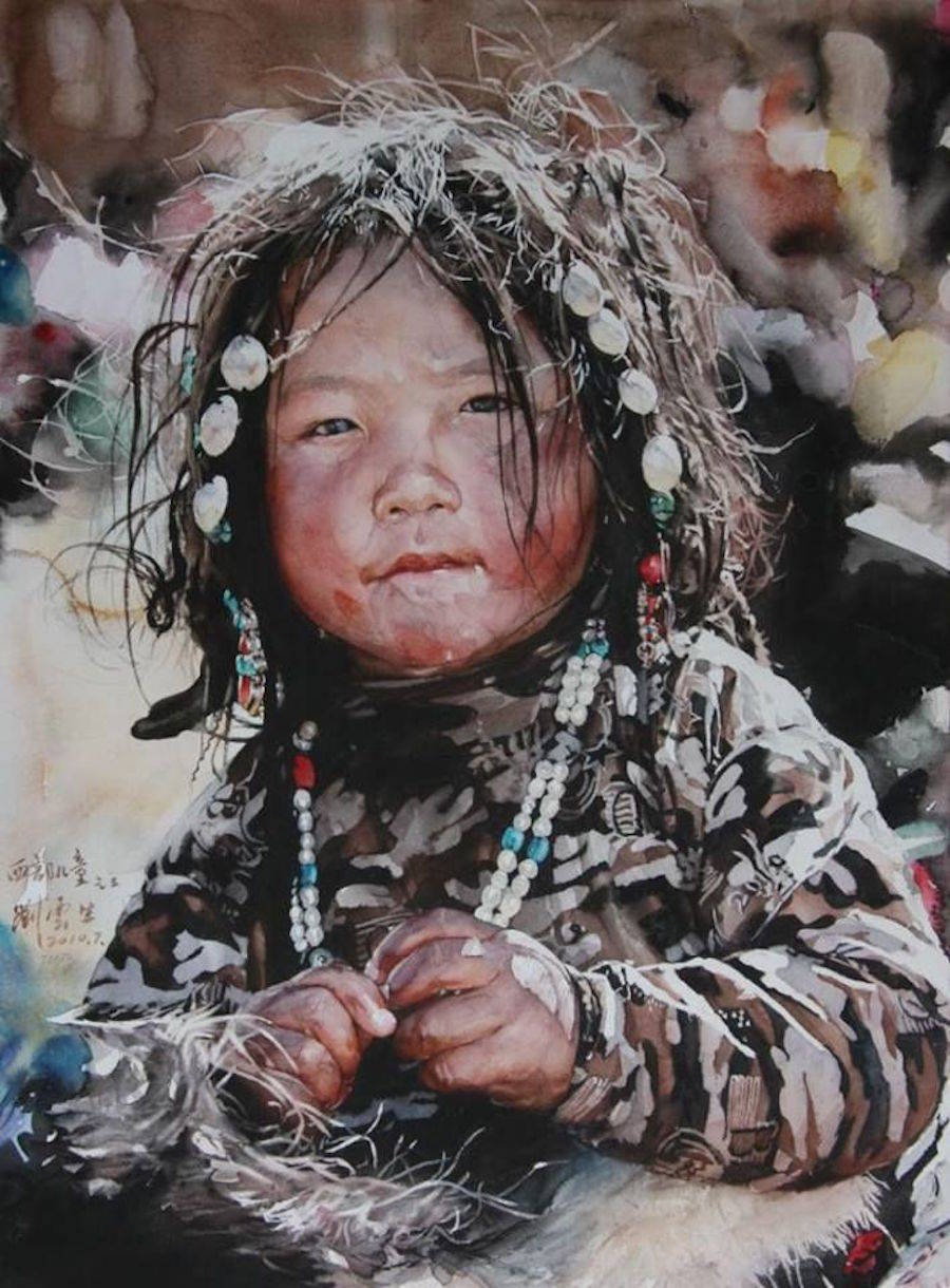 Фотография: Сказочный Тибет в реалистичных акварелях Лю Йуньшена №14 - BigPicture.ru