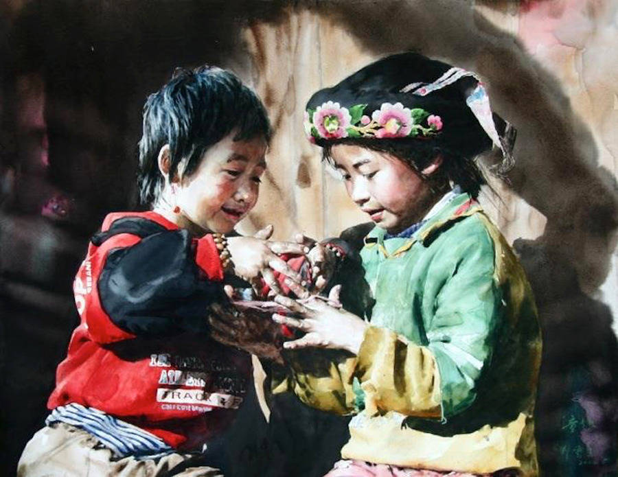Фотография: Сказочный Тибет в реалистичных акварелях Лю Йуньшена №9 - BigPicture.ru
