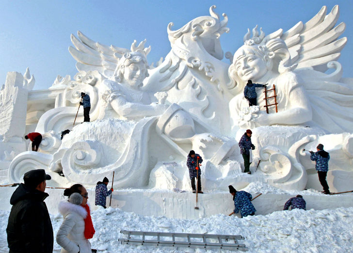 Фотография: Песнь льда и снега: в Китае проходит международный фестиваль ледяной и снежной скульптуры №26 - BigPicture.ru