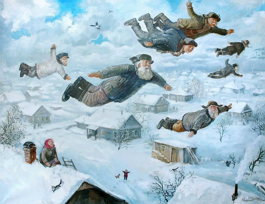 Зимой особенно хочется летать&#8230; Уральский художник Леонид Баранов