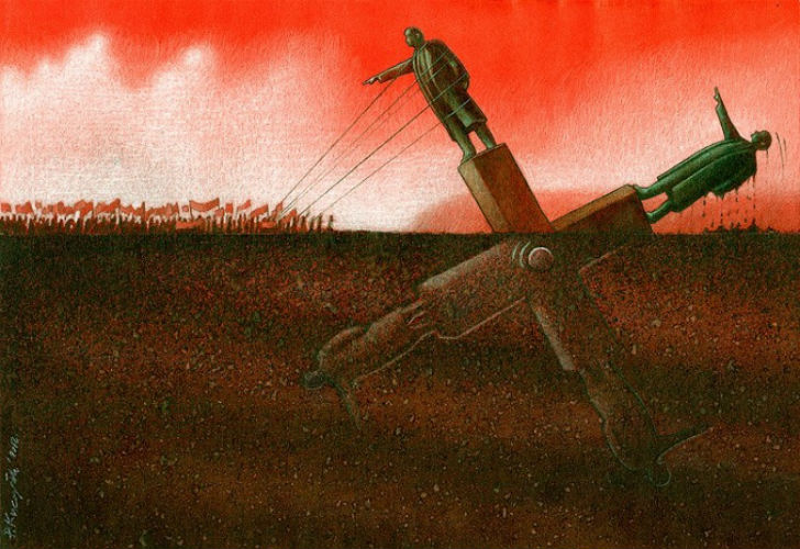 Фотография: Кажется, наш мир сошел с ума: 22 едкие карикатуры Павла Кучинского №17 - BigPicture.ru