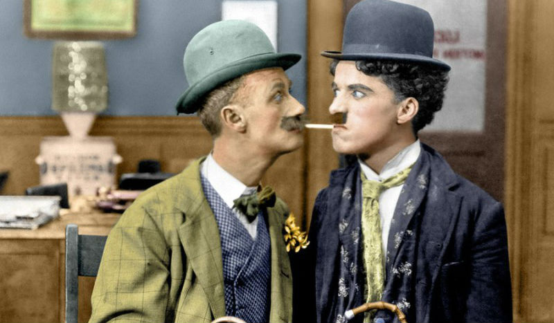 Фотография: 15 редких раскрашенных фотографий Чарли Чаплина, сделанных в 1910-1930-х годах №1 - BigPicture.ru