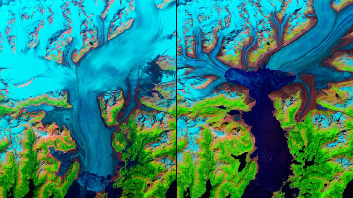 Фотография: Глобальное изменение климата в фотографиях NASA: до и после №2 - BigPicture.ru
