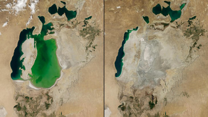 Фотография: Глобальное изменение климата в фотографиях NASA: до и после №3 - BigPicture.ru