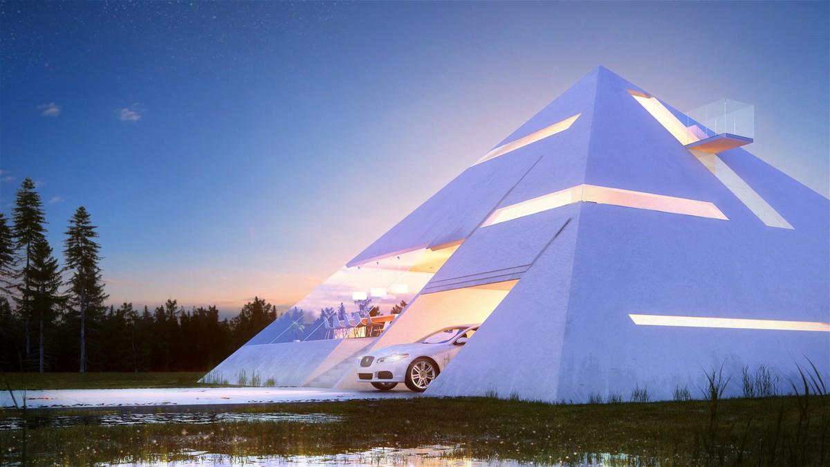 Фотография: Почувствовать себя фараоном: футуристический концепт дома-пирамиды №5 - BigPicture.ru