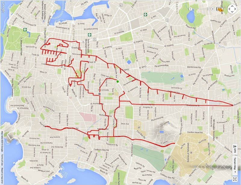 Фотография: Канадский велогонщик рисует GPS-картины на картах №13 - BigPicture.ru
