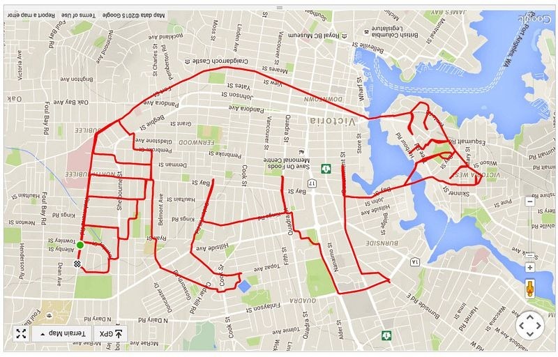 Фотография: Канадский велогонщик рисует GPS-картины на картах №2 - BigPicture.ru