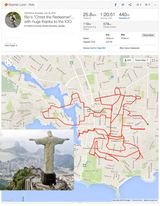 Фотография: Канадский велогонщик рисует GPS-картины на картах №12 - BigPicture.ru