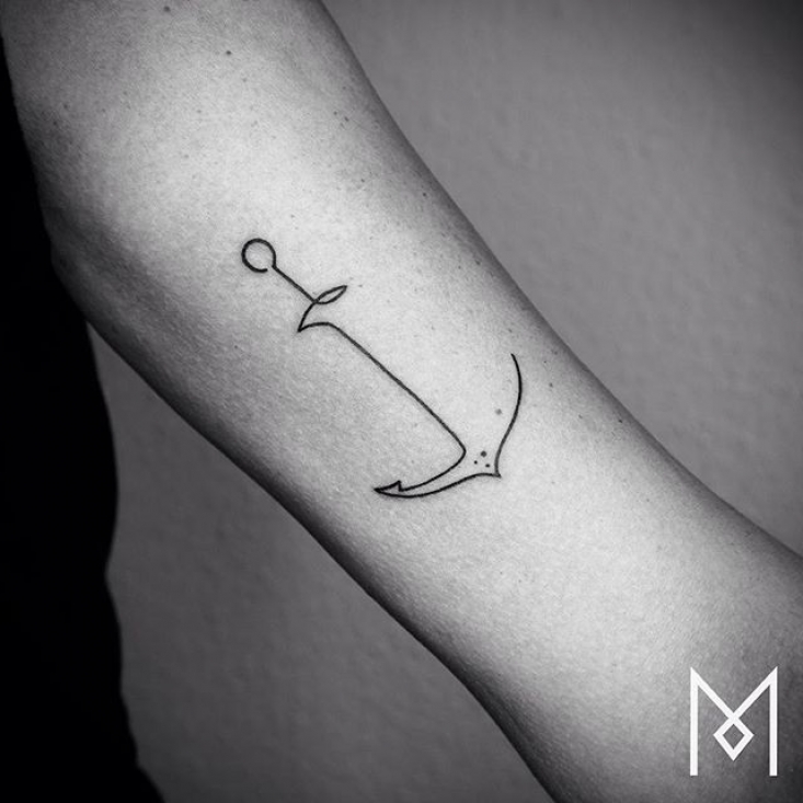 Фотография: Крутые минималистичные татуировки, нарисованные одной линией №28 - BigPicture.ru