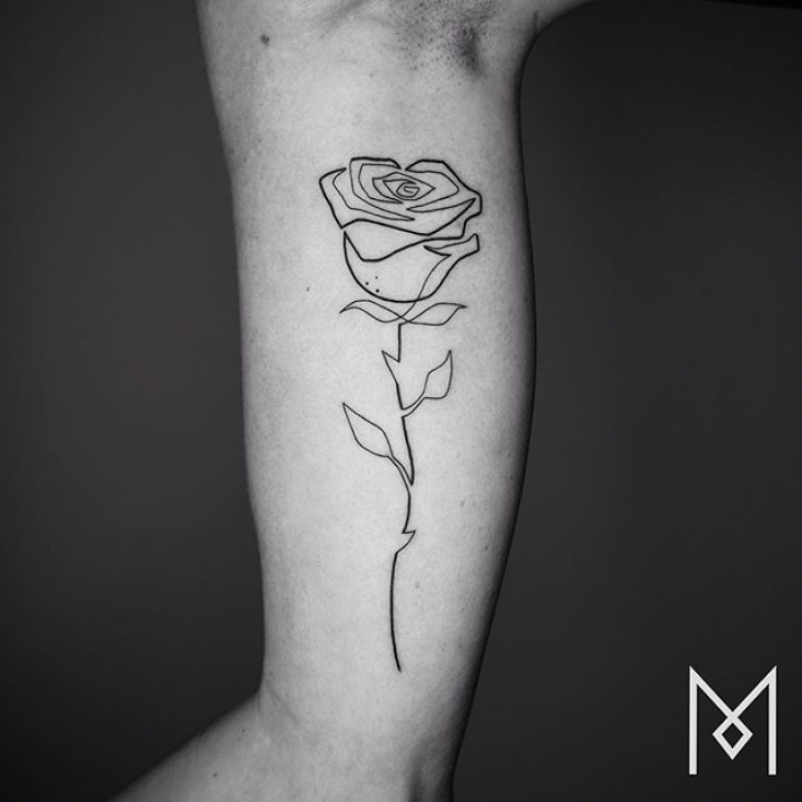 Фотография: Крутые минималистичные татуировки, нарисованные одной линией №17 - BigPicture.ru