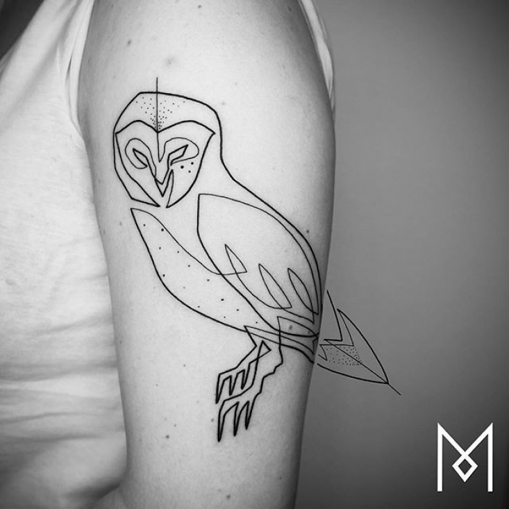 Фотография: Крутые минималистичные татуировки, нарисованные одной линией №8 - BigPicture.ru