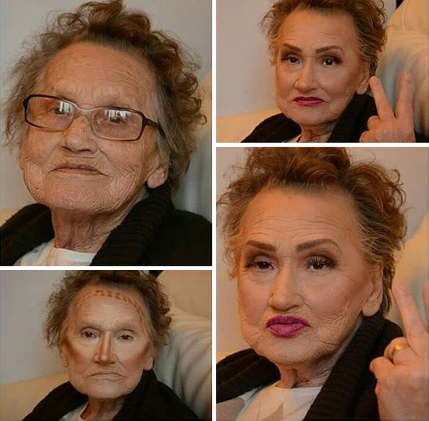 Фотография: 80-летняя бабушка попросила внучку сделать ей макияж и проснулась знаменитой №3 - BigPicture.ru