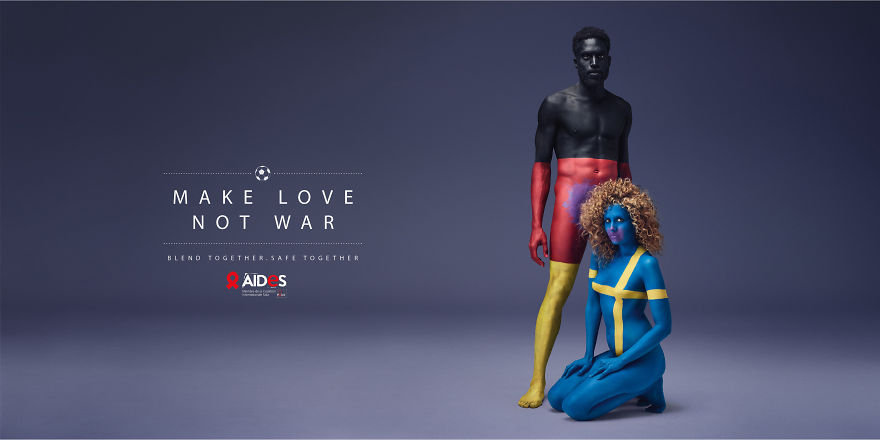 Фотография: Занимайтесь любовью, а не войной: новая рекламная кампания против СПИДа №3 - BigPicture.ru