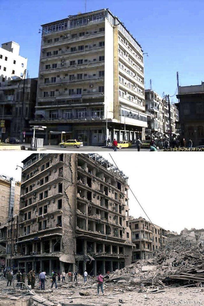 Фотография: 20 фото о том, во что война превратила крупнейший город Сирии №2 - BigPicture.ru