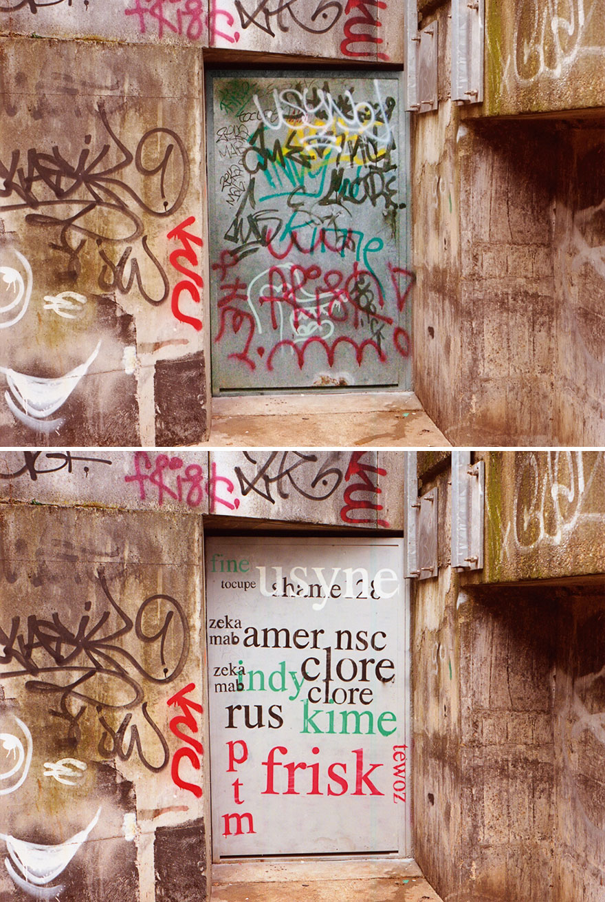Фотография: Французский художник исправляет уродливое граффити №6 - BigPicture.ru