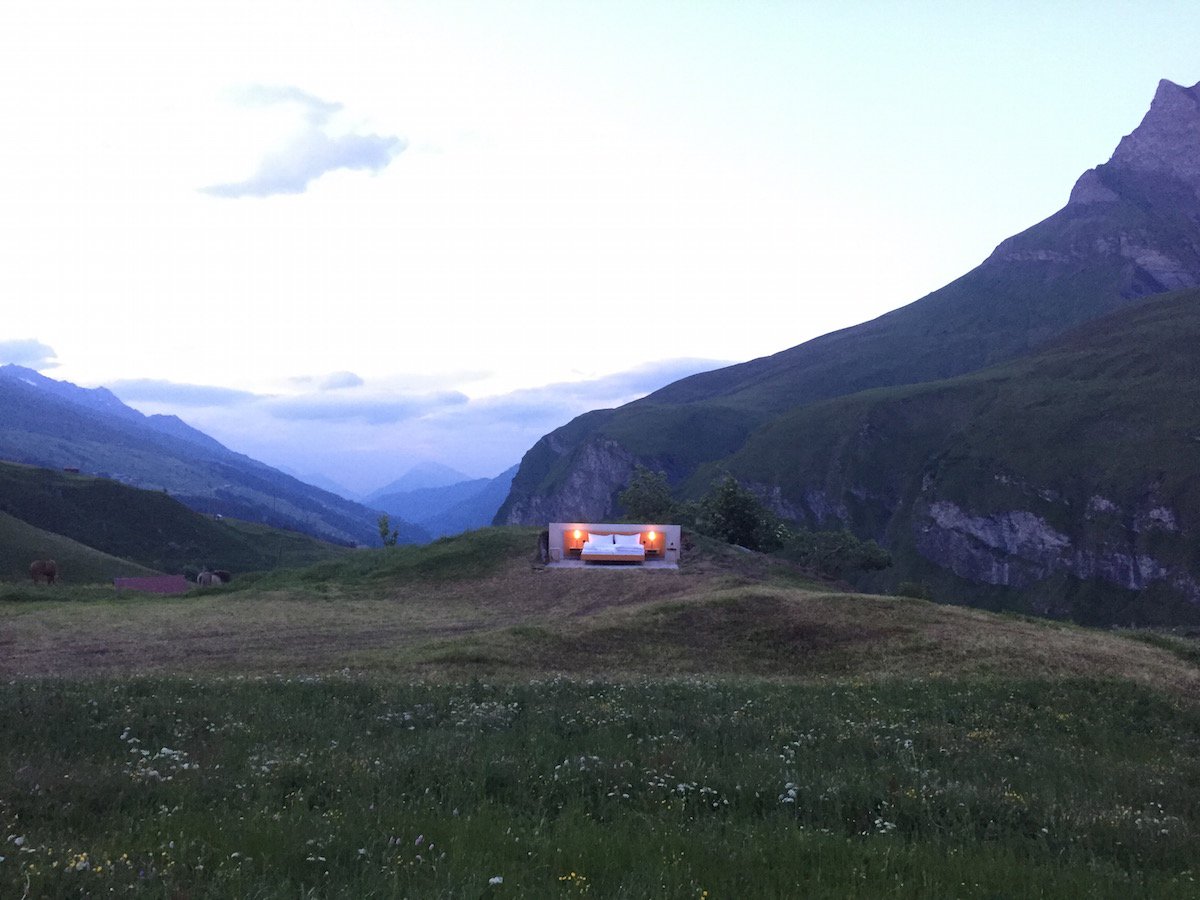 Фотография: Отель без стен и потолка  с лучшим видом на Швейцарские Альпы №9 - BigPicture.ru