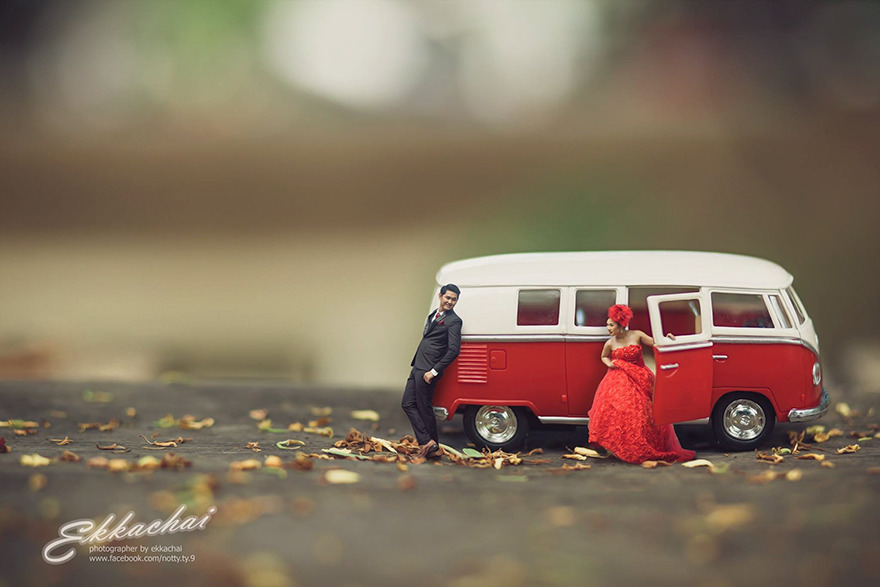 Фотография: Дорогая, я уменьшил новобрачных: свадебный фотограф превращает молодых в лилипутов №22 - BigPicture.ru
