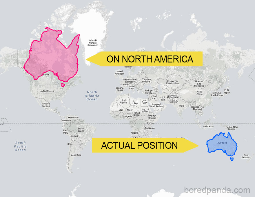Фотография: Эти карты позволят вам увидеть настоящие размеры стран мира №7 - BigPicture.ru