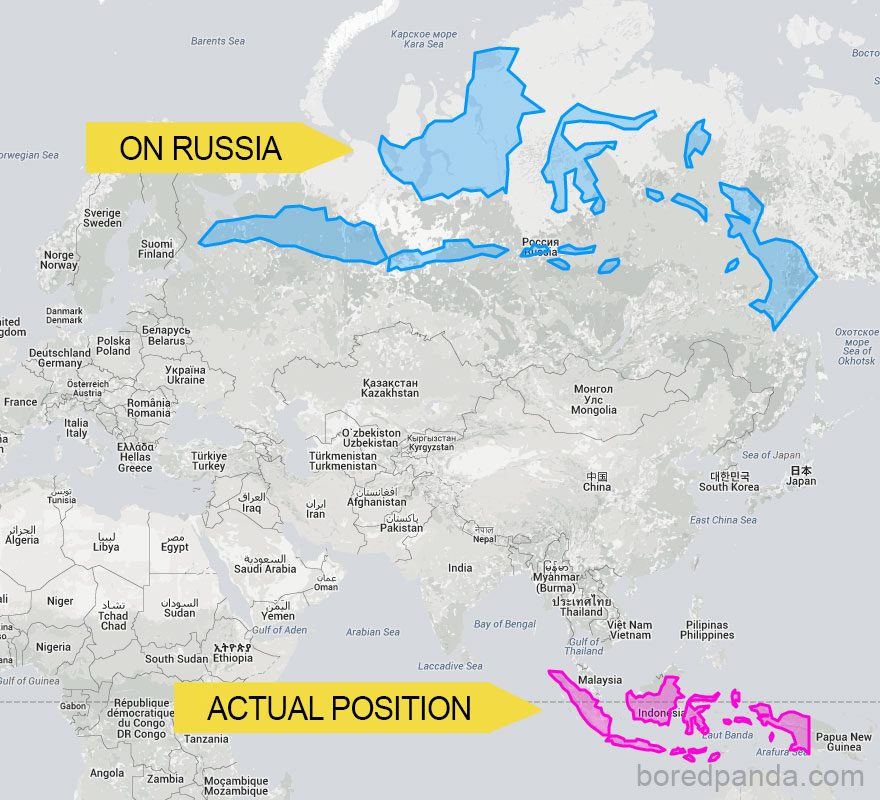 Фотография: Эти карты позволят вам увидеть настоящие размеры стран мира №12 - BigPicture.ru