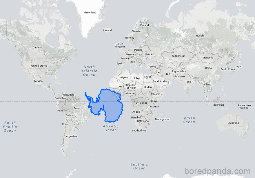 Фотография: Эти карты позволят вам увидеть настоящие размеры стран мира №5 - BigPicture.ru