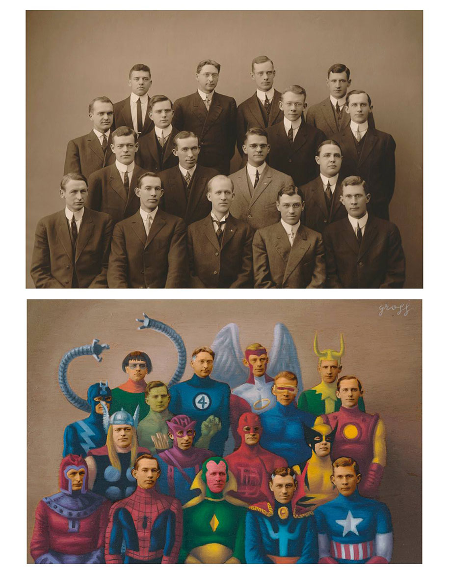 Фотография: Художник превращает людей с ретрофото в персонажей комиксов и книг №8 - BigPicture.ru