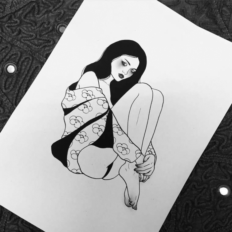 Фотография: Эротические и мрачные татуировки от французской художницы №18 - BigPicture.ru