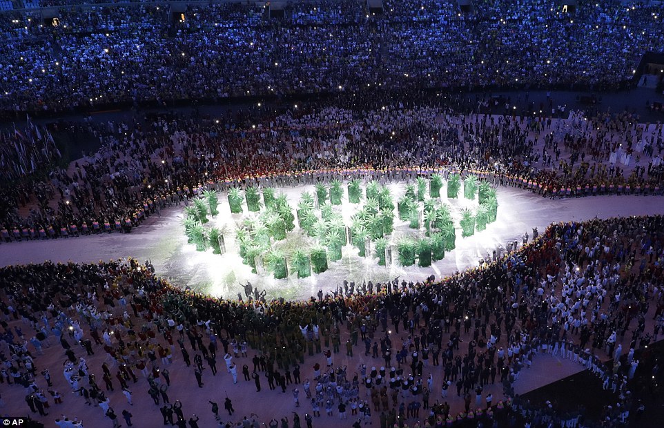 Фотография: Самые яркие моменты церемонии открытия летней Олимпиады в Рио-де-Жанейро №9 - BigPicture.ru