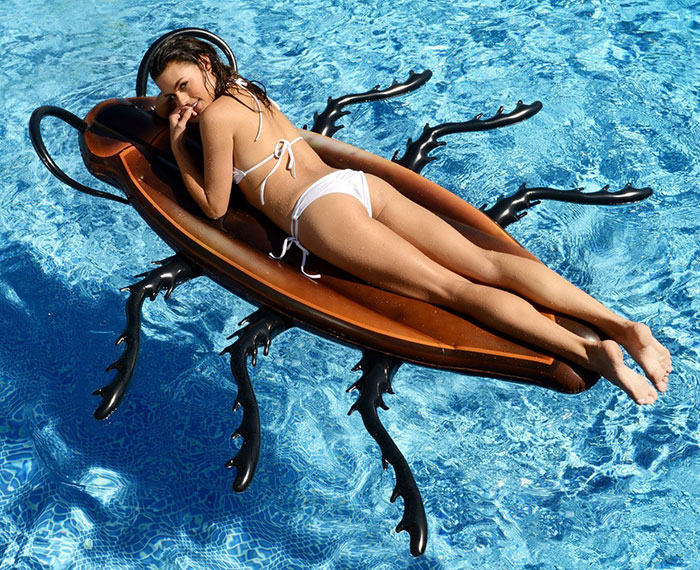 Фотография: Как насчет поплавать на огромном таракане? На Amazon продают матрас в форме жуткого насекомого №4 - BigPicture.ru