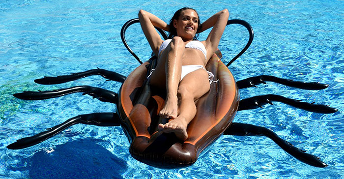 Фотография: Как насчет поплавать на огромном таракане? На Amazon продают матрас в форме жуткого насекомого №3 - BigPicture.ru