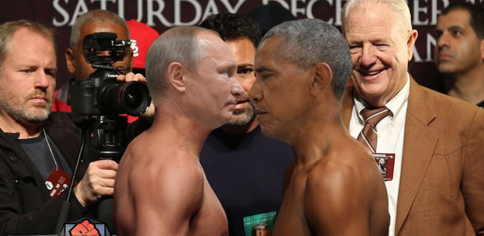 Фотография: Уничтожающий взгляд Обамы на Путина оказался в центре битвы фотожаб №21 - BigPicture.ru
