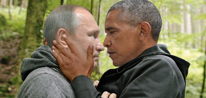 Фотография: Уничтожающий взгляд Обамы на Путина оказался в центре битвы фотожаб №3 - BigPicture.ru
