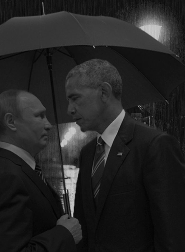 Фотография: Уничтожающий взгляд Обамы на Путина оказался в центре битвы фотожаб №8 - BigPicture.ru