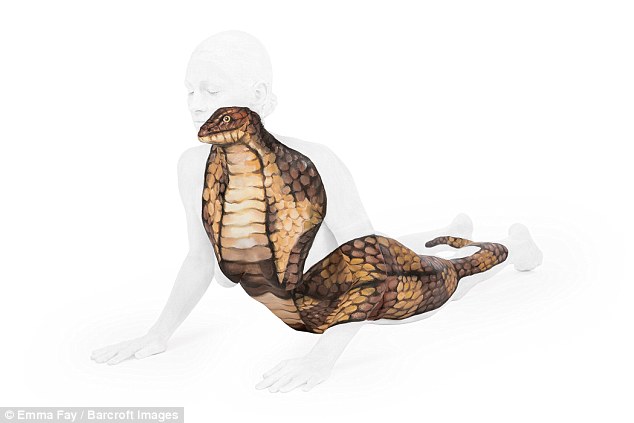 Фотография: Художница превращает обнаженные тела в оптические иллюзии с дикими животными №8 - BigPicture.ru