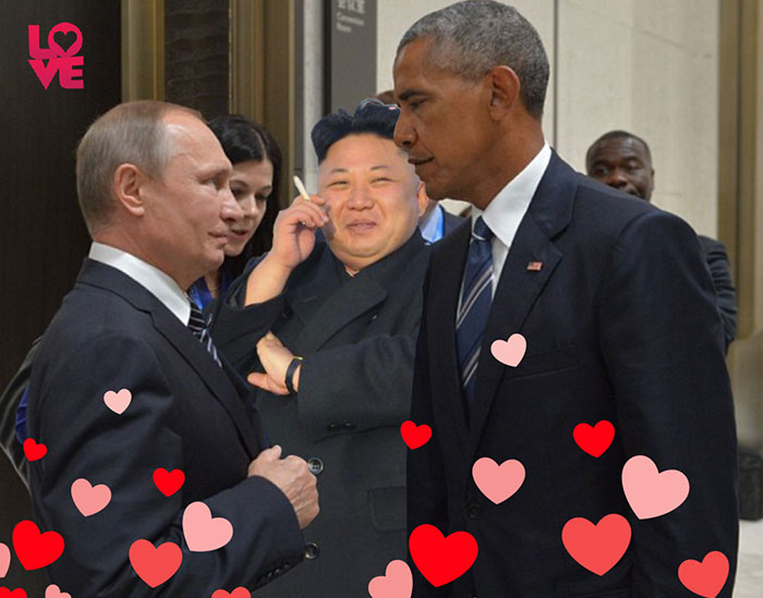 Фотография: Уничтожающий взгляд Обамы на Путина оказался в центре битвы фотожаб №9 - BigPicture.ru
