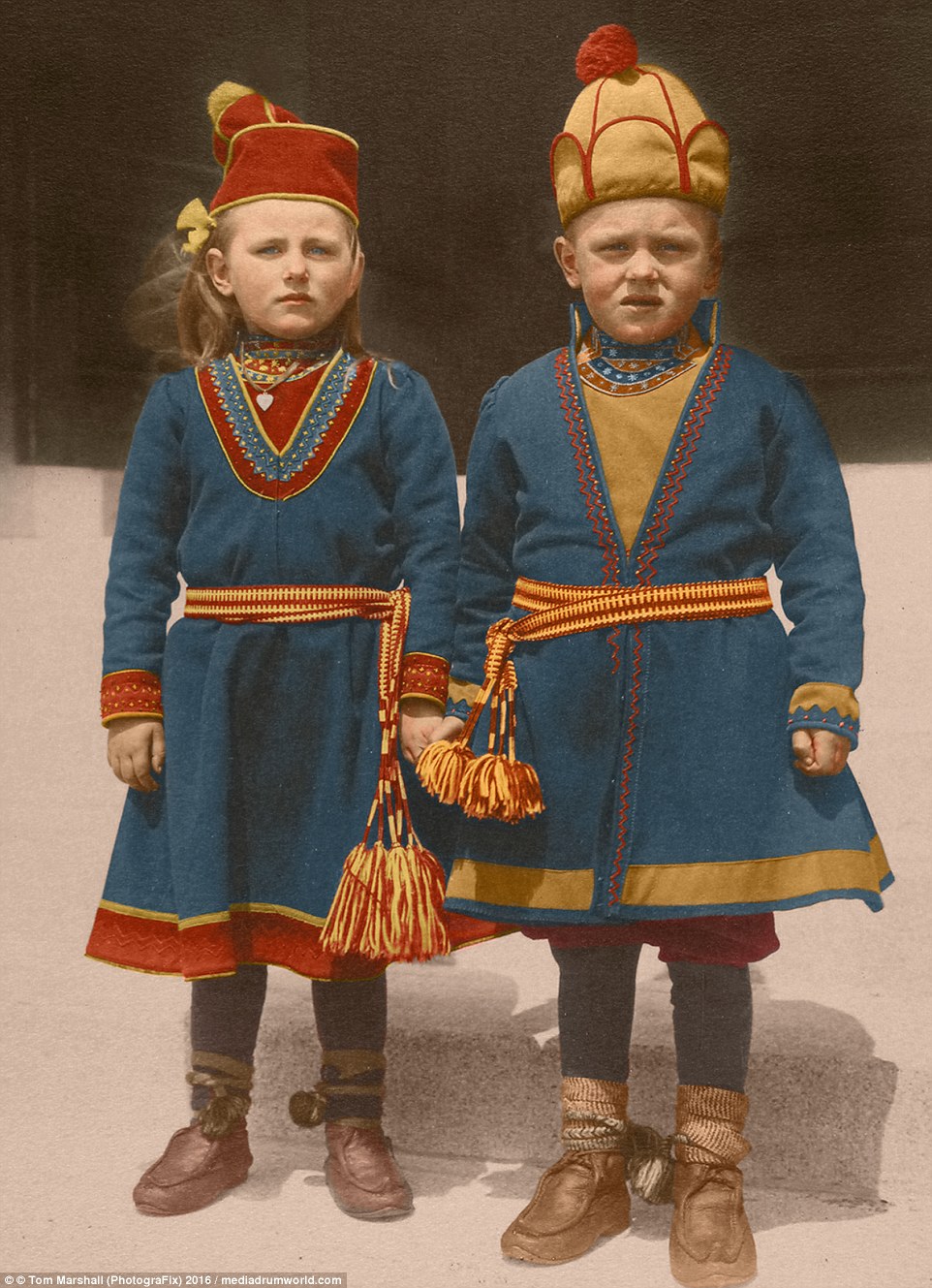 Фотография: Цветные столетние фотографии иммигрантов, прибывших в США, раскрывают контраст культур №2 - BigPicture.ru