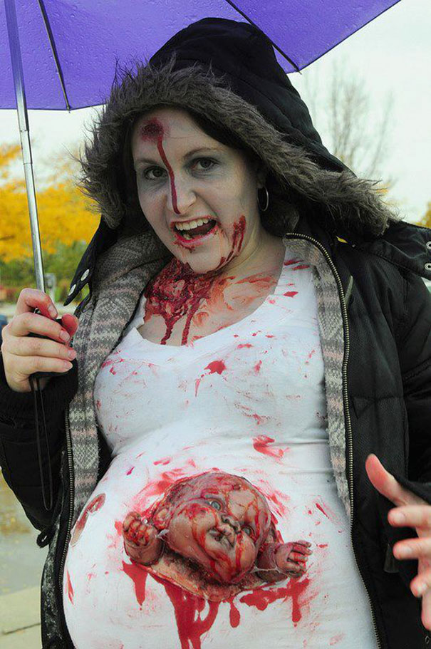 Фотография: Беременные животы тоже наряжаются на Хеллоуин №14 - BigPicture.ru