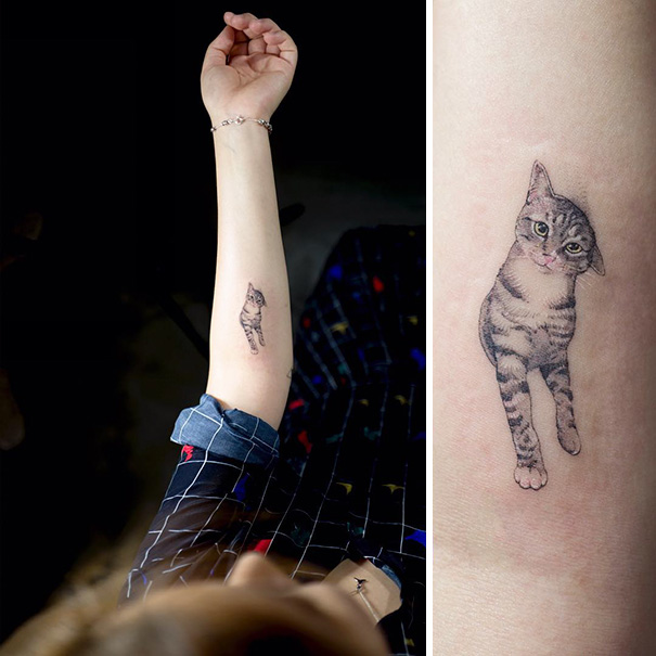 Фотография: 23 лучшие идеи татуировок для преданных любителей котиков №14 - BigPicture.ru