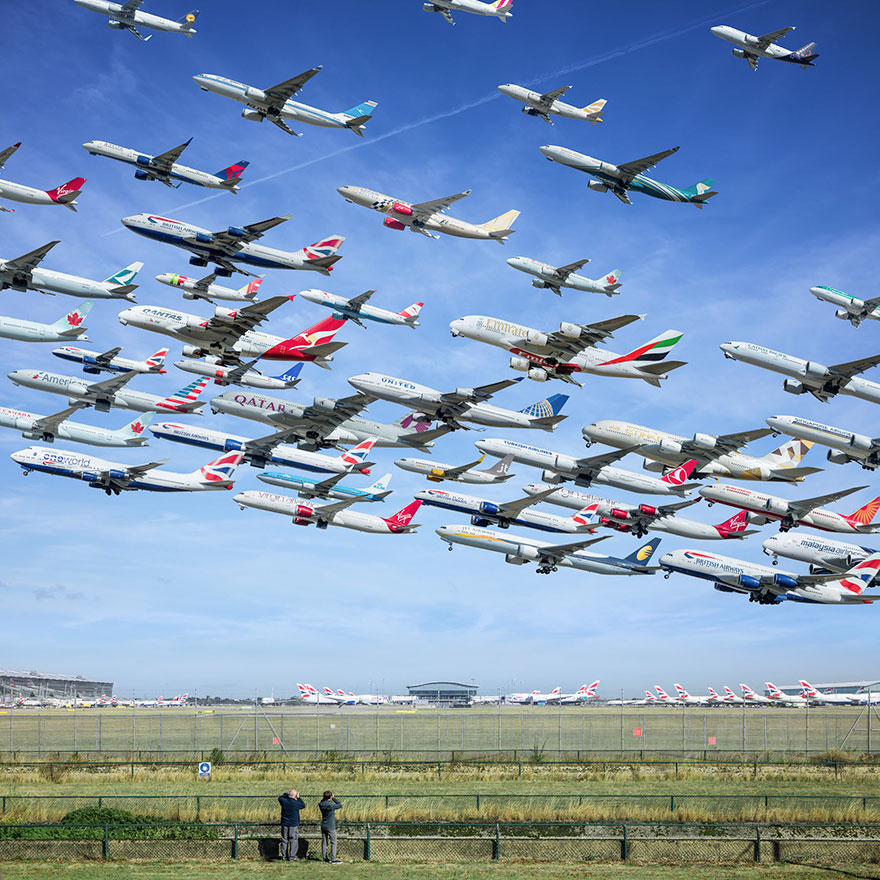 Фотография: Стаи железных птиц: как выглядят транспортные потоки в аэропортах мира №18 - BigPicture.ru