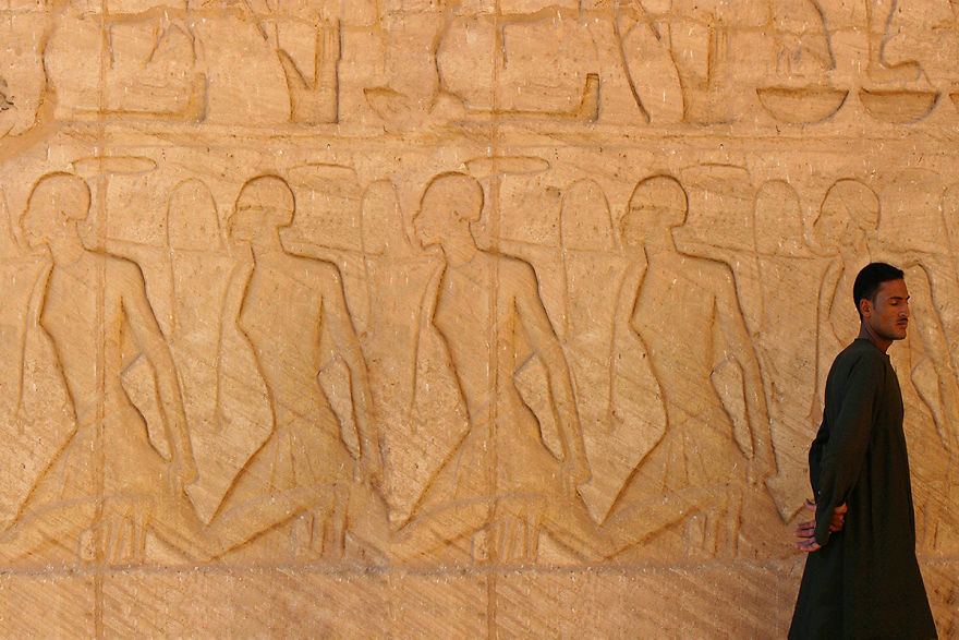Фреска в Большом храме Абу-Симбела, Египет