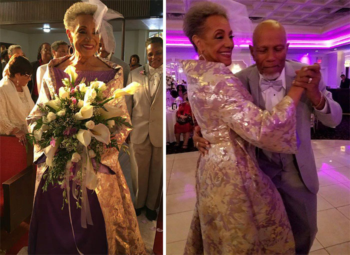 Фотография: 86-летняя бабушка вышла замуж в шикарном платье собственного дизайна №4 - BigPicture.ru