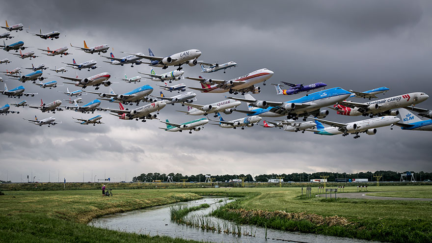 Фотография: Стаи железных птиц: как выглядят транспортные потоки в аэропортах мира №7 - BigPicture.ru