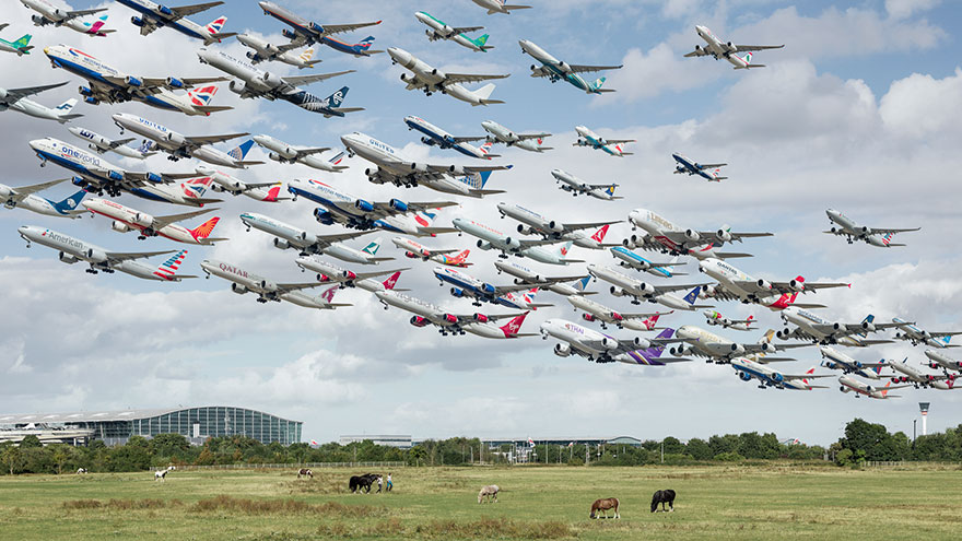 Фотография: Стаи железных птиц: как выглядят транспортные потоки в аэропортах мира №9 - BigPicture.ru