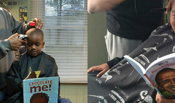 В этой парикмахерской детей стригут бесплатно, если во время стрижки они читают книги вслух