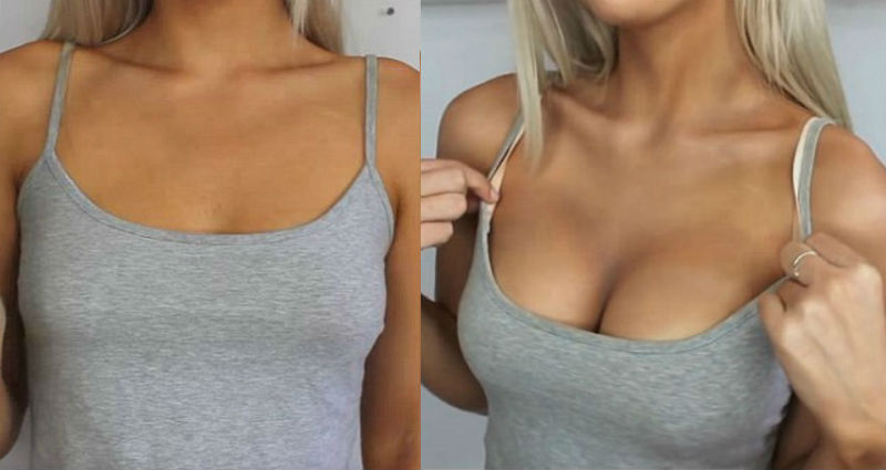 Фотография: Бьюти-блогер показала, как увеличить грудь с помощью макияжа №1 - BigPicture.ru
